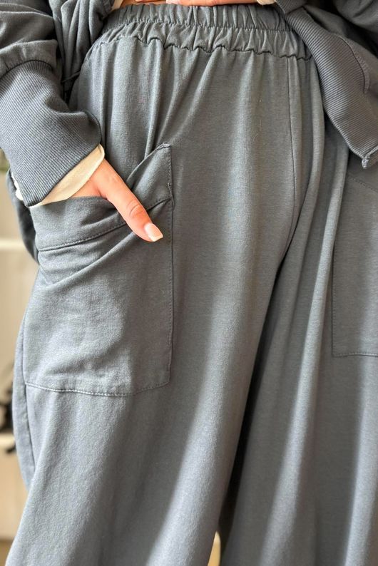 Lagen Shelby Barrel Pant Charcoal 